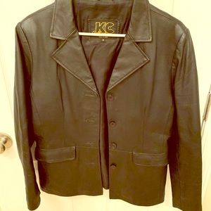 KC COLLECTIONS black leather jacket